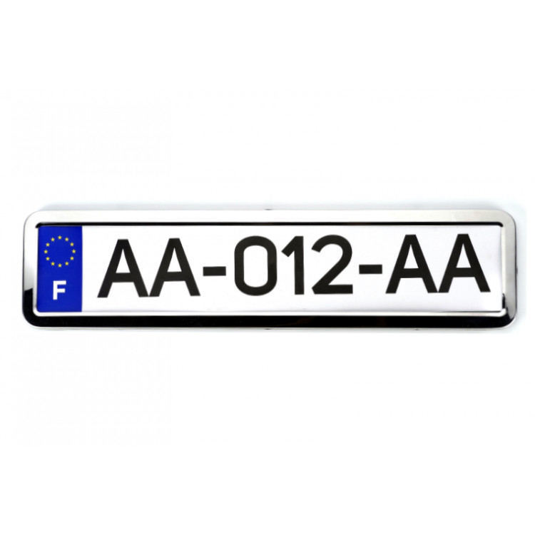 Рамка номерного знака металлическая (хром)