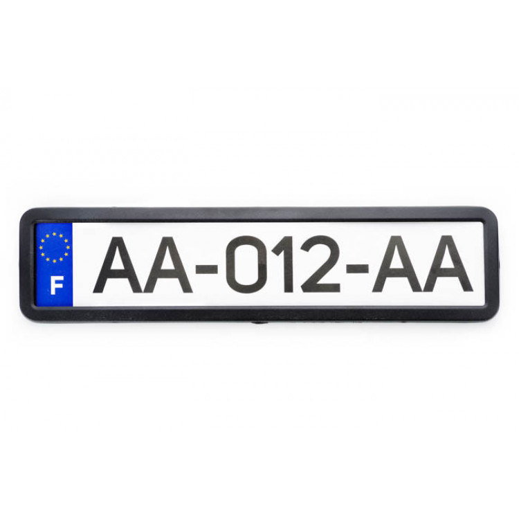 Рамка номерного знака металева (чорний матовий)