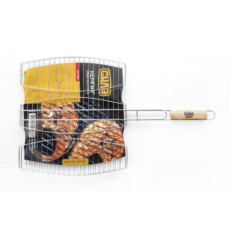 Решітка - гриль СИЛА для риби потрійна (66*40*36см)