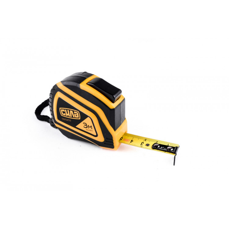 Рулетка 3 м*16 мм СИЛА прогумована з автостопом