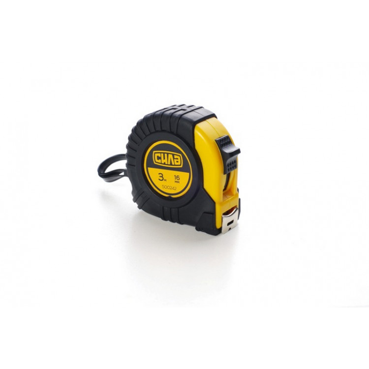 Рулетка 3 м*16 мм СИЛА Стандарт прогумована