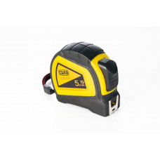 Рулетка 5 м*19 мм СИЛА прогумована автостоп, подвійний зачіп