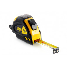 Рулетка обгумована Стандарт «Супермагніт» з автостопом 7,5 м х 25 мм