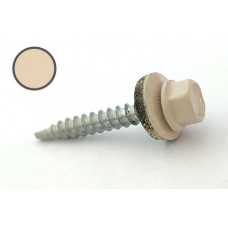 Саморіз з шест голов з шайбою з прокл EPDM 4,8*35 DIN 7504K RAL 1015 зі сверд по дер (пач. 50 шт)