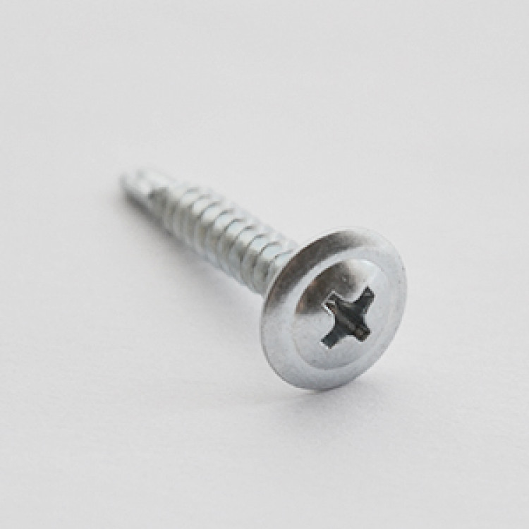 Саморіз із прес-шайбою 4,2*14 зі свердлом цинк білий (пач. 200 шт.)