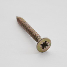 Саморіз універсальний 3,0* 16 з потайною головкою цинк жовтий (пач. 200 шт.)