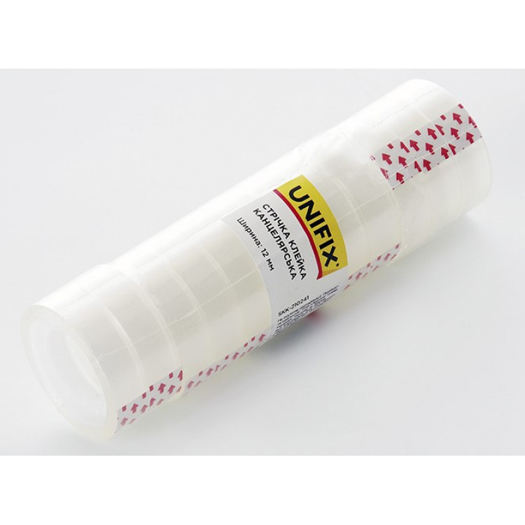 Скотч канцелярський SKK-210241-20 12мм туба (12шт) UNIFIX