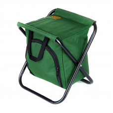 Стілець розкладний без спинки (стальний каркас) з термосумкою ?16 мм 27 х 32 х 33 см