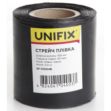 Стрейч пленка 100 мм * 0,4 кг UNIFIX (20 мкм) черная, втулка 100г