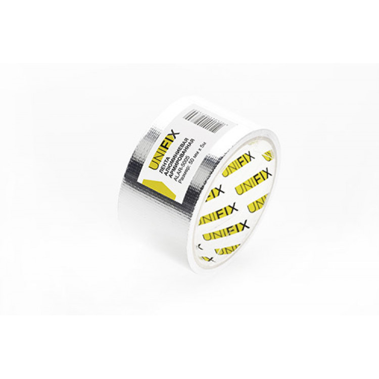 Стрічка клейка алюмінієва армована 50мм*10м UNIFIX