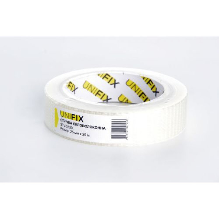 Стрічка скловолоконна 25мм*20м UNIFIX