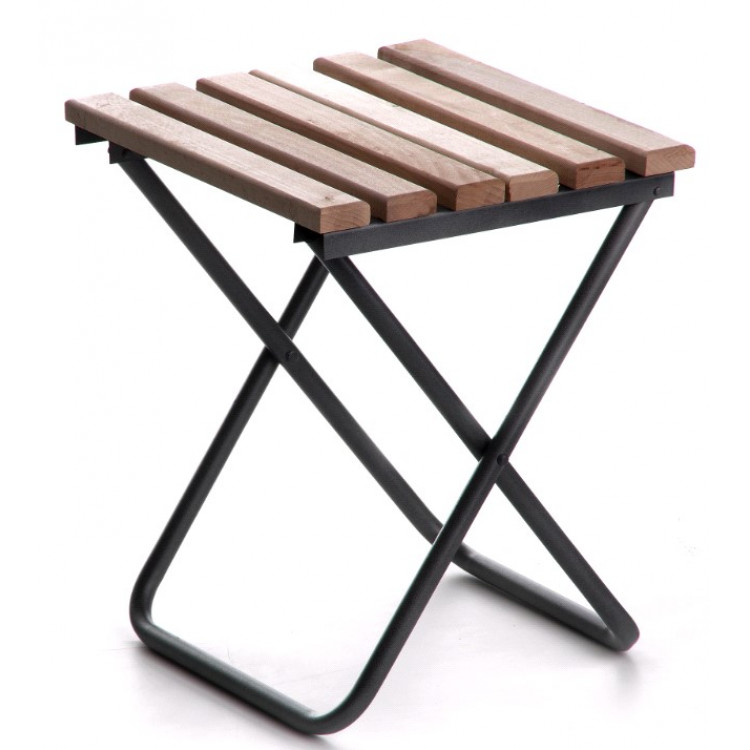 Стілець складаний з дерев'яним сидінням 45*34*50см