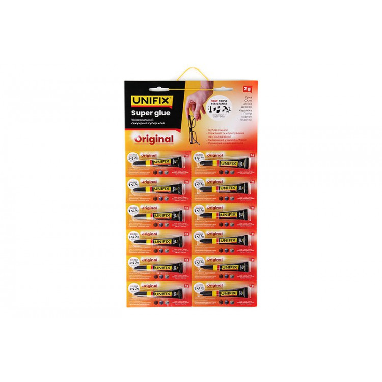 UNIFIХ Супер клей 2 г (планшет 12 шт.)