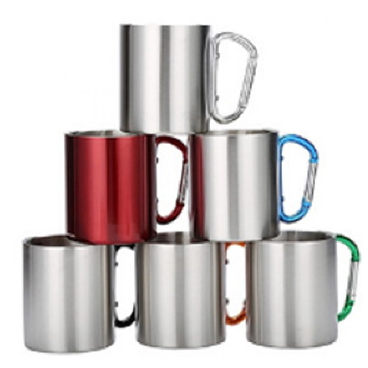 Термокухоль з карабіном metall 300 мл  СИЛА