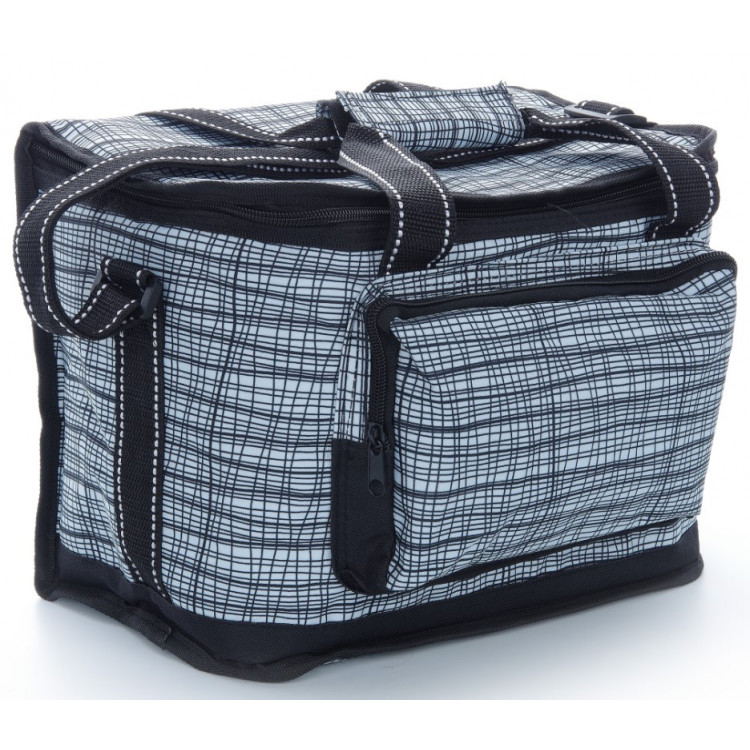 Термосумка 15 л чорно-біла (32*20*24см)