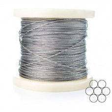 Трос нержавіючий 1 мм APRO DIN 3052 (1х7) бухта 200 м