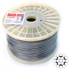 Трос нержавіючий 1,0 мм APRO DIN 3053 (1х19) бухта 200 м