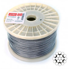 Трос нержавіючий 2,0 мм APRO DIN 3053 (1х19) бухта 200 м