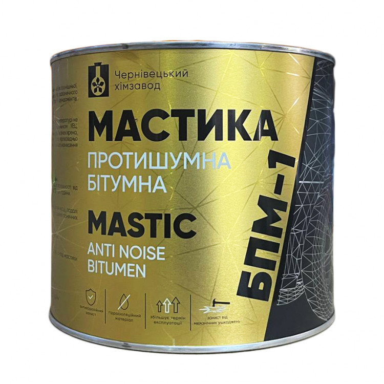 ХІМЗАВОД БПМ-1 Мастика бітумна чорна 2кг
