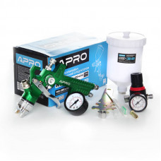 Фарборозпилювач HVLP ?1.4мм в/б пласт. 600мл з редуктором APRO