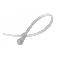 Хомут нейлоновий з кільцем 4х150 білий APRO (пач. 100шт)