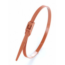 Хомут нейлоновий з низьким профiлем замка 8х400 бежева (пач. 100 шт.)