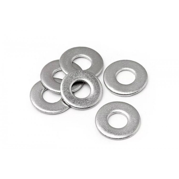 Шайба плоска 10 мм DIN 125 цинк білий (пач. 100 шт.)