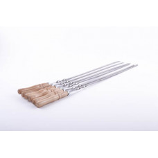 Шампур із дерев'яною ручкою з нержавіючої сталі, 590*10*2