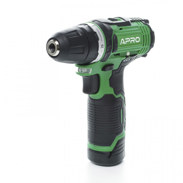 Шуруповерт-дриль акумуляторний APRO 12D/12В/1.5А (кейс 2АКБ, зар.прист