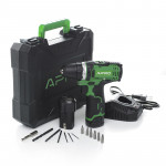 Шуруповерт-дриль акумуляторний APRO 12D/12В/1.5А (кейс 2АКБ, зар.прист
