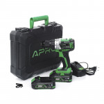 Шуруповерт-дриль акумуляторний безщітковий APRO 20DВ/20В/2А (кейс 2АКБ, зар.устр, мет.патрон)