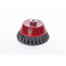 Щітка дротяна чашеподібна 125мм APRO М14*2мм (сталева кручена)