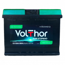 Акумулятор VolThor AGM Stop&Go 95Ah/12V (850A) -+