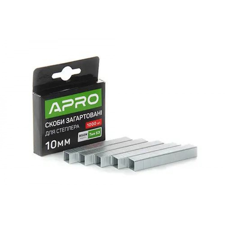 Скоби 6 х 0.7мм 1000шт. (гартовані) APRO