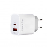 Зарядний пристрій Zollex 1USB-A + 1USB-C (20W)  12098