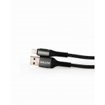 Кабель зарядний Zollex USB-A - Lightning (iPhone), 1м, 3A, чорний. 12207