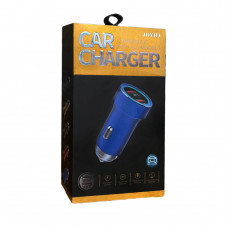 Автомобільна зарядка Zollex 2USB, 1.0A QC(24W), синя, 12063