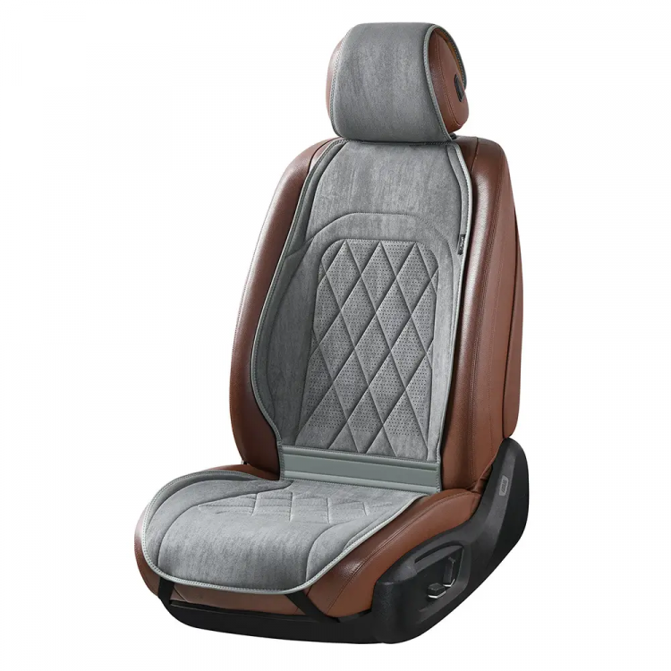 ELEGANT Накидки на автомобільні сидіння PARMA (алькантара), передні (2шт.), сірі EL 700703