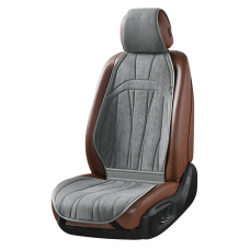 ELEGANT Накидки на автомобільні сидіння ANCONA (алькантара), передні (2шт.), сірі EL 700803