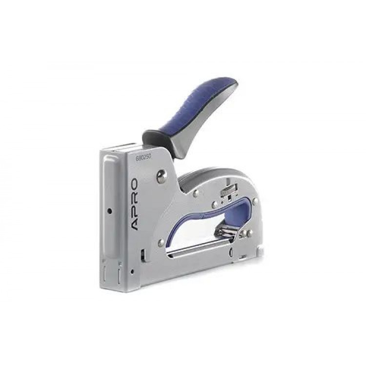 Степлер ресорний APRO для скоби 4-14 мм сталевий корпус регулювання удару колесом