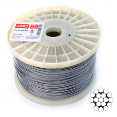 Трос нержавіючий 1,5 мм APRO DIN 3053 (1х19) бухта 200 м