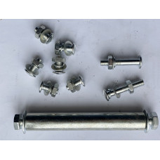 Вісь на колесо для тачки d 20 мм, L 128 мм + кріплення корита