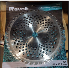 Диск победітовий 40 Т Ширина 255мм Товщина напайки 9,0 мм в блістері  REVOLT PS-255HD