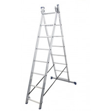 Драбина двосекційна алюмінієва 2 x 8 ступенів DUOMAX VIRASTAR