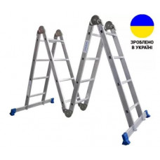 Драбина-стрем'янка шарнірна алюмінієва  VIRASTAR ACROBAT 4 x 3 сходинокалюмінієва