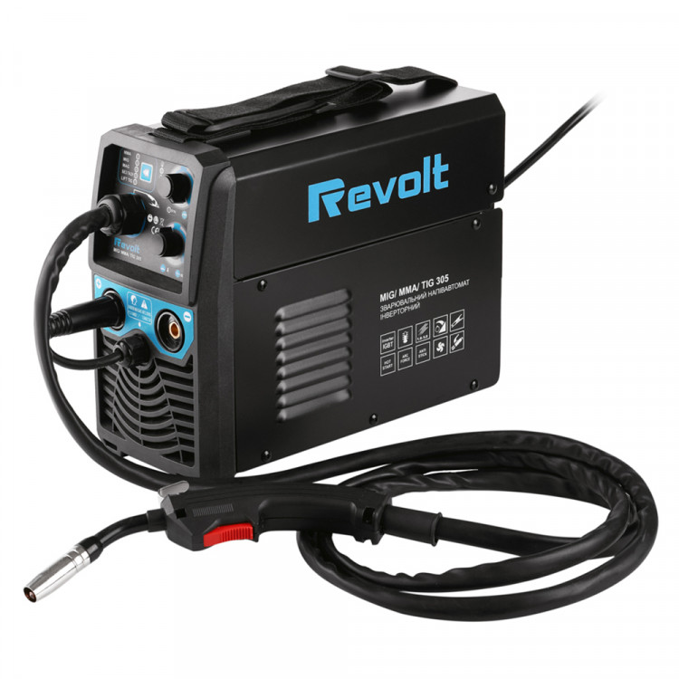 Зварювальний напівавтомат інверторний Revolt MIG/ММА/TIG-305