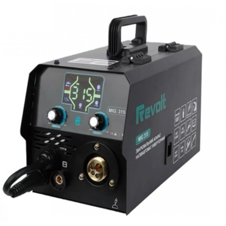 Зварювальний напівавтомат інверторний Revolt MIG/ММА/TIG-315 LCD
