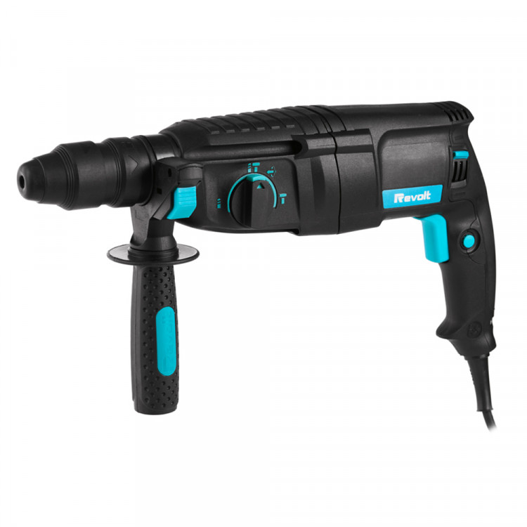 Перфоратор прямий Revolt RH-1100 Q (рукоятка, набір свердел, зубило, обмежувач глибини, кейс)