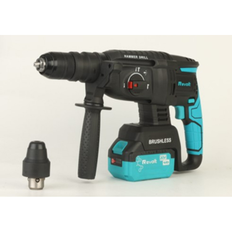 Перфоратор прямий акумуляторний Revolt RH 20/26-2 DFR (2 акум, кейс, заряд. пристрій)