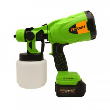 Фарбопульт акумуляторний Procraft PSE20 ?1.7мм 800мл/хв (без АКБ та зар. прист.)